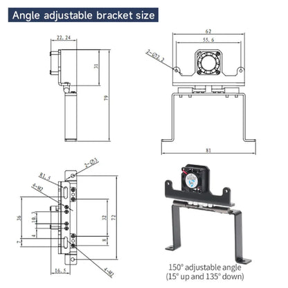 Yahboom K230 Module Brackets Collection – Fixed, Angle Adjustable & Heightened Brackets for Robotics