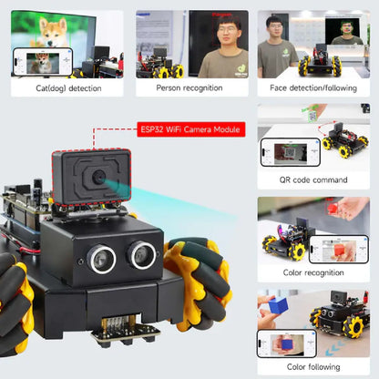 Roboduino V2 AI Vision Smart Car with ESP32 WiFi Camera for Arduino UNO