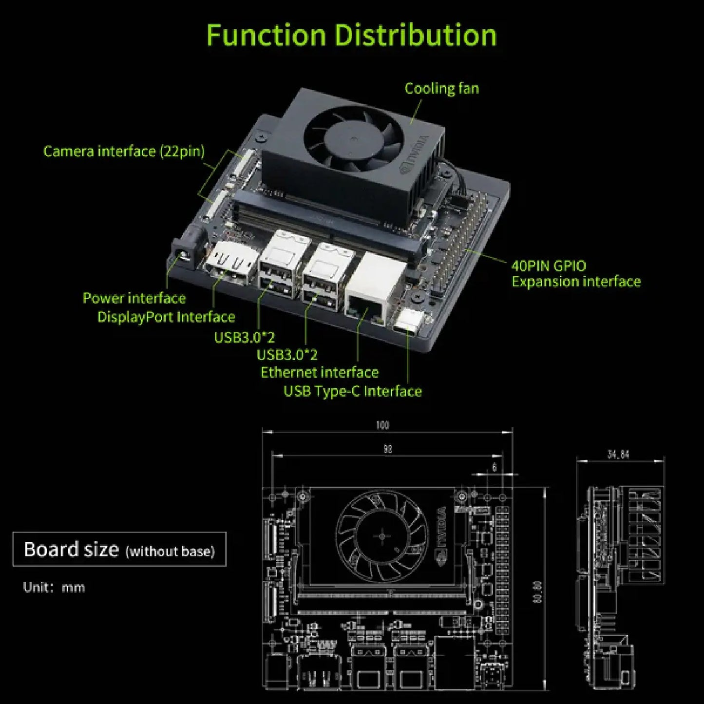 Yahboom Jetson Orin Nano Developer Kit (4GB/8GB | Official & SUB Versions) – Edge AI & Robotics Power Kit