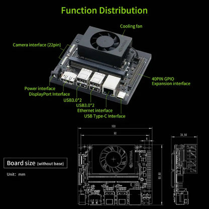 Yahboom Jetson Orin Nano Developer Kit (4GB/8GB | Official & SUB Versions) – Edge AI & Robotics Power Kit