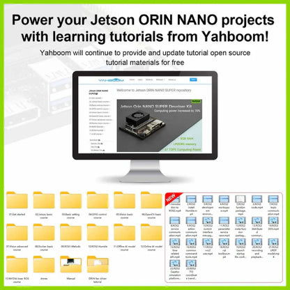 Yahboom Jetson Orin Nano Developer Kit (4GB/8GB | Official & SUB Versions) – Edge AI & Robotics Power Kit