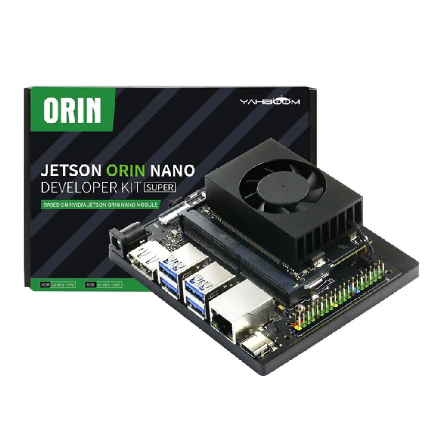 Yahboom Jetson Orin Nano Developer Kit (4GB/8GB | Official & SUB Versions) – Edge AI & Robotics Power Kit