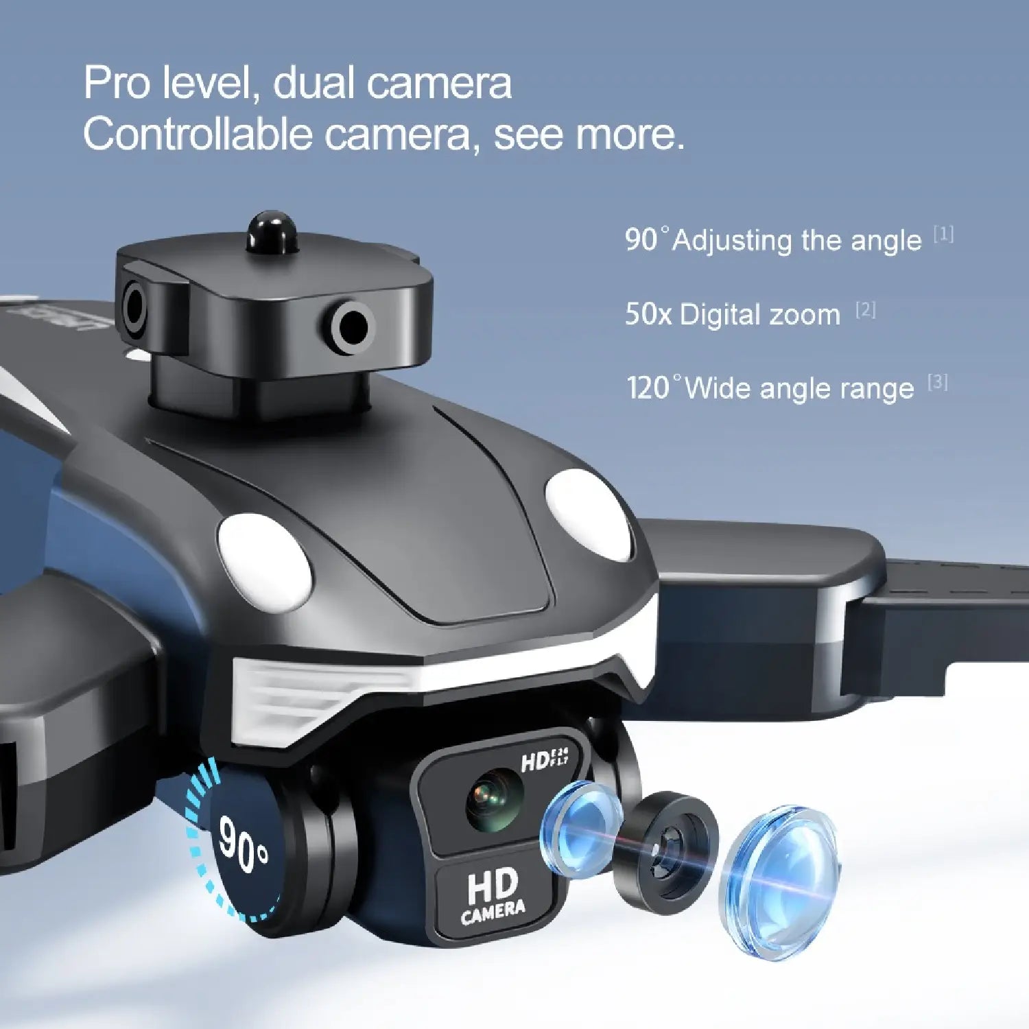 F200 Max Drone – Dual Camera Quadcopter with Brushless Motors & 25-Min Flight Time
