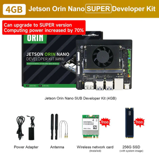 Yahboom Jetson Orin Nano Developer Kit (4GB/8GB | Official & SUB Versions) – Edge AI & Robotics Power Kit