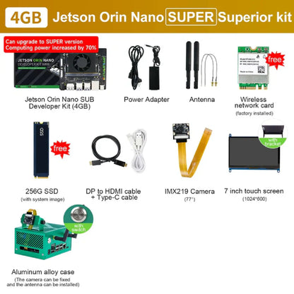 Yahboom Jetson Orin Nano Developer Kit (4GB/8GB | Official & SUB Versions) – Edge AI & Robotics Power Kit