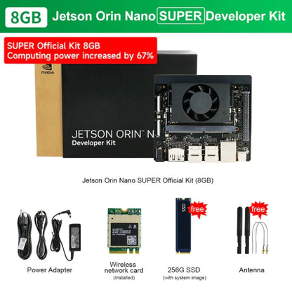 Yahboom Jetson Orin Nano Developer Kit (4GB/8GB | Official & SUB Versions) – Edge AI & Robotics Power Kit