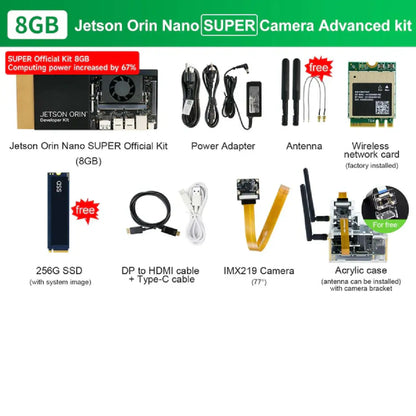 Yahboom Jetson Orin Nano Developer Kit (4GB/8GB | Official & SUB Versions) – Edge AI & Robotics Power Kit