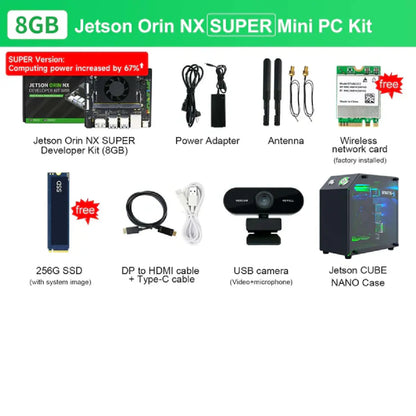 Yahboom Jetson Orin NX SUPER Developer Kit 8GB/16GB RAM (117TOPS/157TOPS)