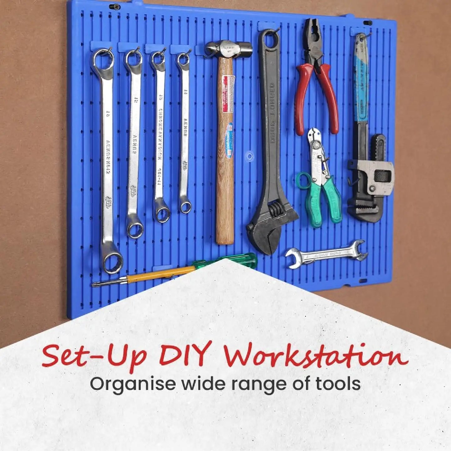 Pegboard Wall Mount for Garage, Office, Workshop, Factory, Kitchen, Shop & Home DIY Organization - RS8845