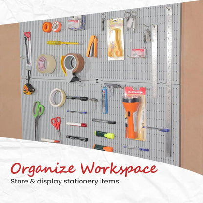 Pegboard Wall Mount for Garage, Office, Workshop, Factory, Kitchen, Shop & Home DIY Organization - RS8845