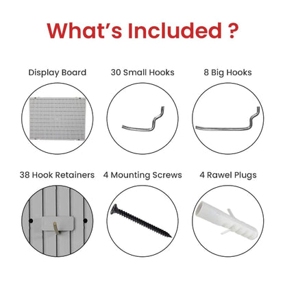 Pegboard Wall Mount for Garage, Office, Workshop, Factory, Kitchen, Shop & Home DIY Organization - RS8845