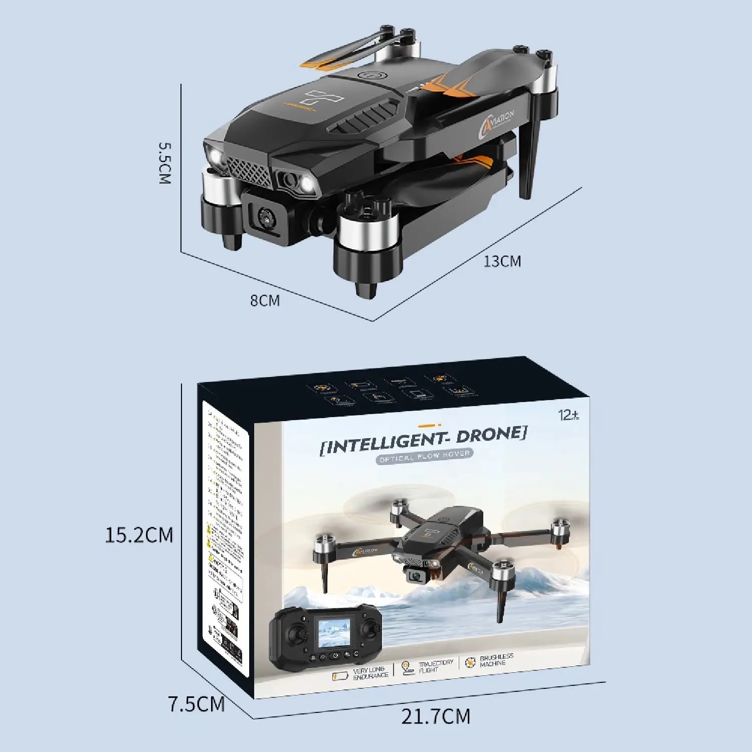 F205 Drone – 4K HD Camera, Brushless Motor, 25min Flight Time - RS8708