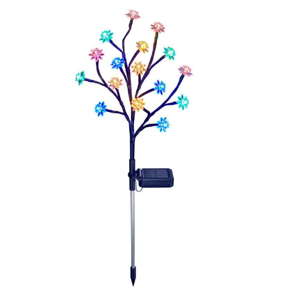 Solar Powered Cherry Blossom Lights IP65 Waterproof Multi-Colour Solar Cherry Blossom Lights 16 Light Sources Solar Blossom Lights Illuminate Your Outdoor Patio, Pathway, And Yard Decor, Pack Of 1 - RS6152