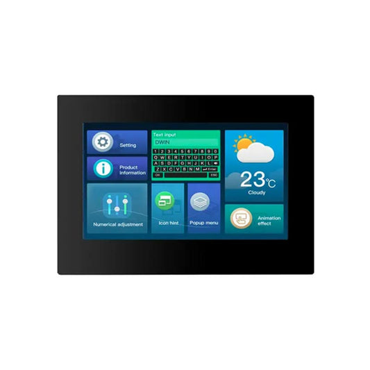 DWIN DMG80480C070_15WTR HMI LCD Display WIth Protective Shell 7.0" 800x480 Commercial Grade LCD With RS232/RS485 Interface