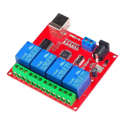4-Channel USB Relay Module 12V Plug & Play Smart Switch For PC & Arduino - RS9757
