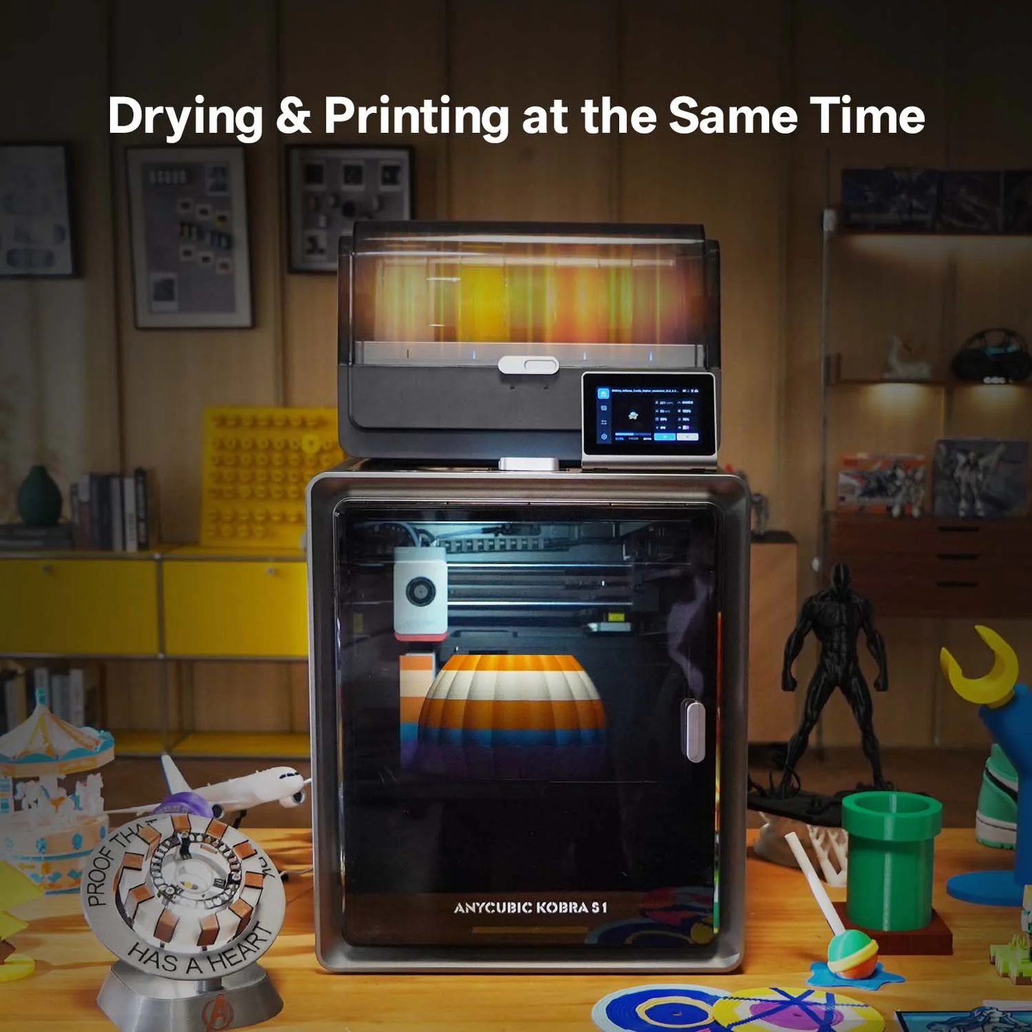 Anycubic Kobra S1 Combo 3D Printer High-Speed FDM 3D Printer With Auto Leveling and Large Build Volume