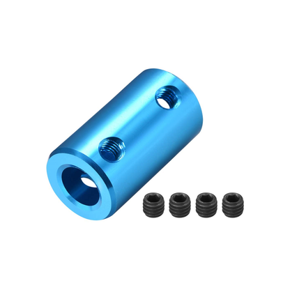 8x8mm Bore Rigid Shaft Coupling L25×D14 Aluminium Alloy Motor Connector with Screws for 3D Printer & CNC - Blue - RS7465