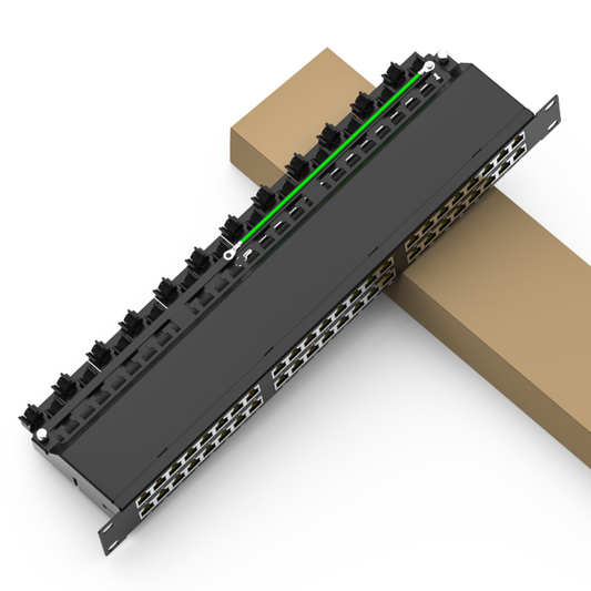 1U 48-Port Shielded Keystone Patch Panel