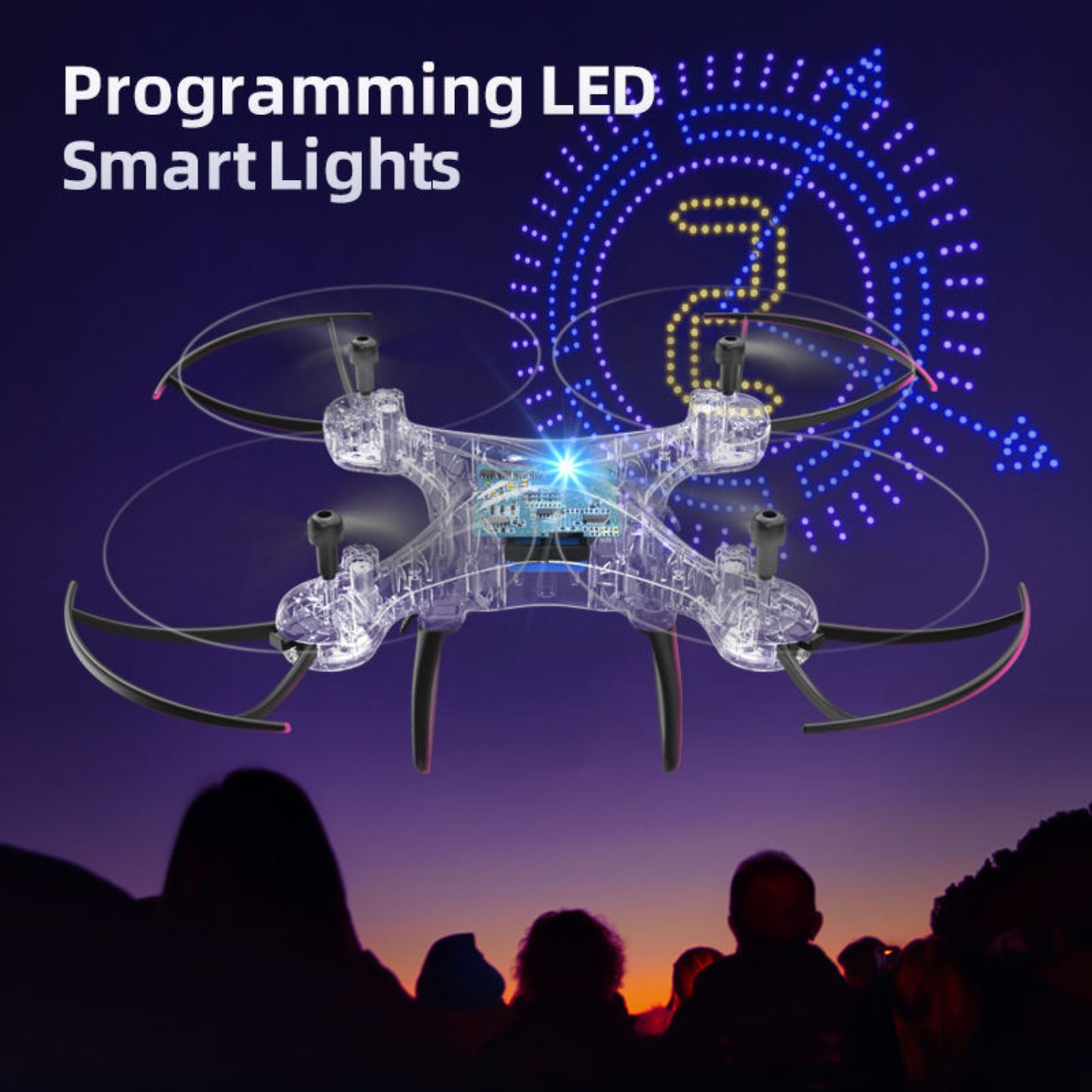 S1 Scratch UAV Drone – Mini Transparent Quadcopter with 6-Axis Gyro & USB Charging - RS7737