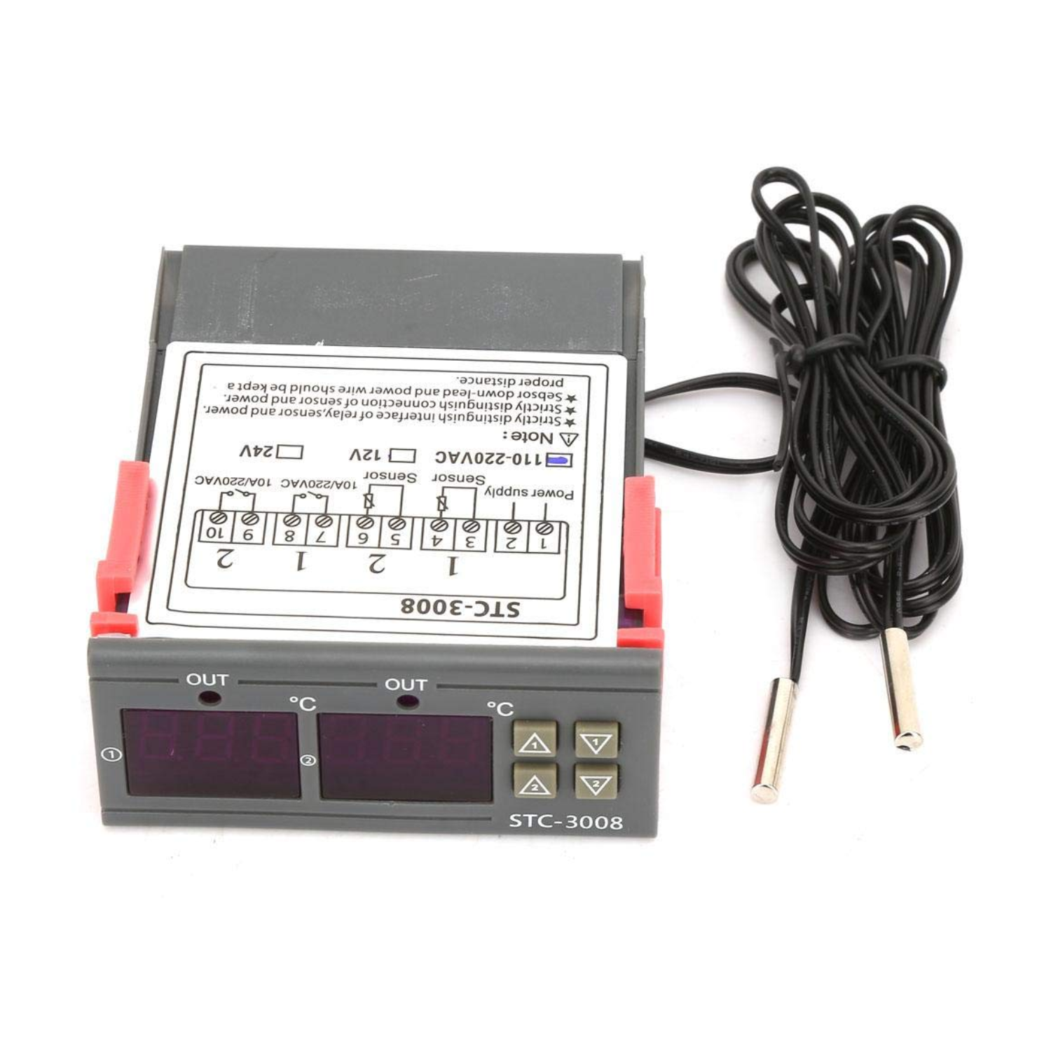  STC-3008 AC 110-220V Thermostat Controller With Dual Display