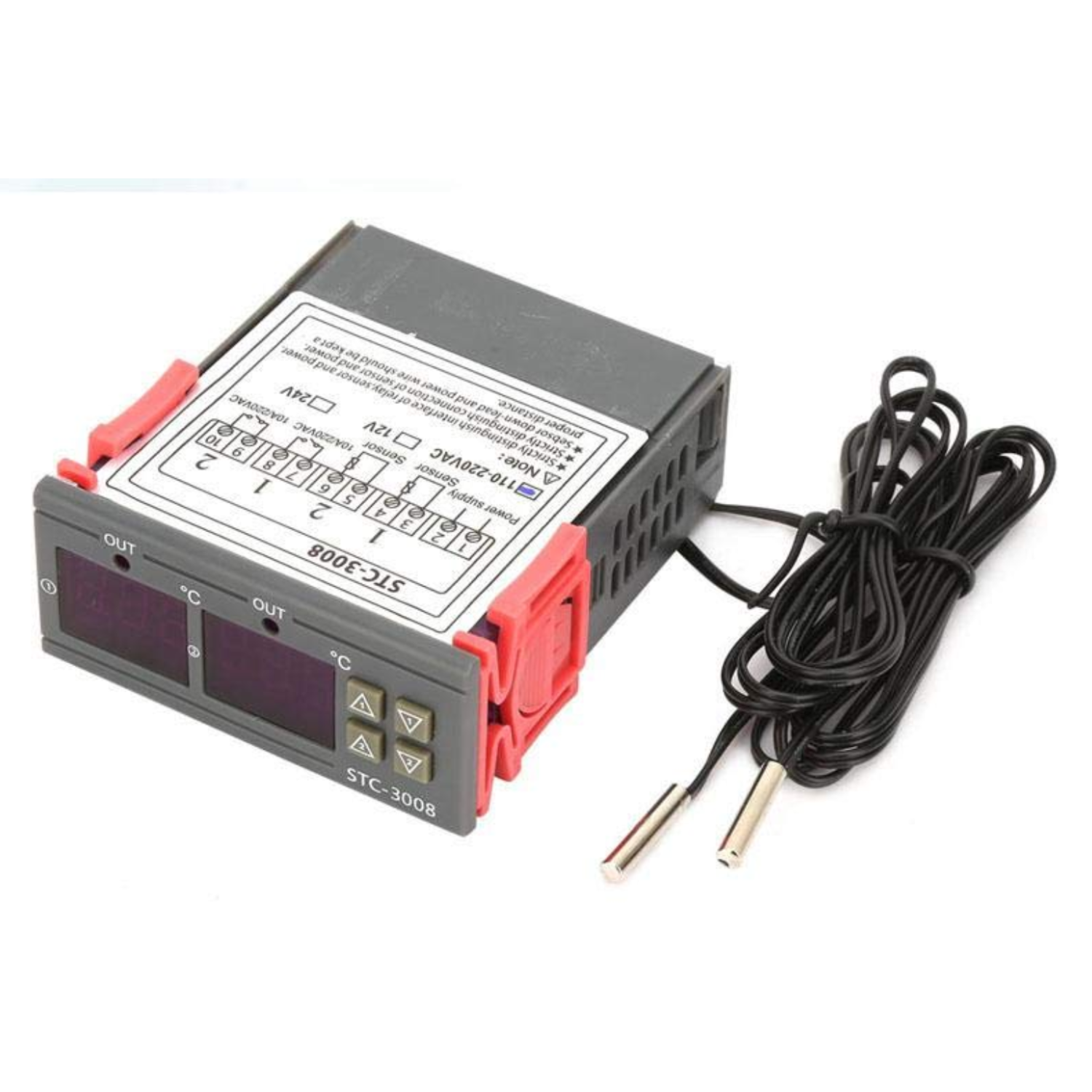  STC-3008 AC 110-220V Thermostat Controller With Dual Display