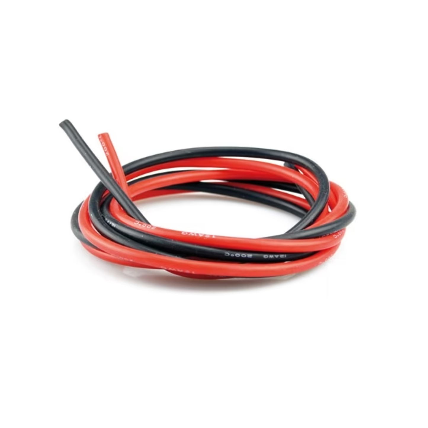 12AWG High-Temperature Ultra-Flexible Silicone Wire (1m Red + 1m Black) for Robotics & Electronics - RS3894