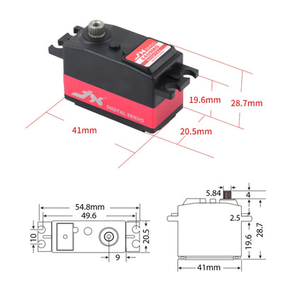 JX Servo PDI-4409MG Coreless Digital Standard Servo 9KG High-Torque Servo For RC Models