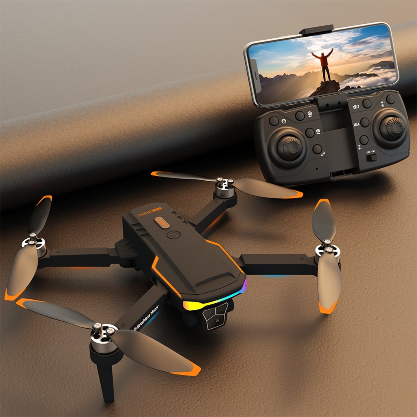 F168 Foldable Drone Quadcopter with 4K Dual Camera, Optical Flow, Obstacle Avoidance & 20 Min Flying Time - RS8687