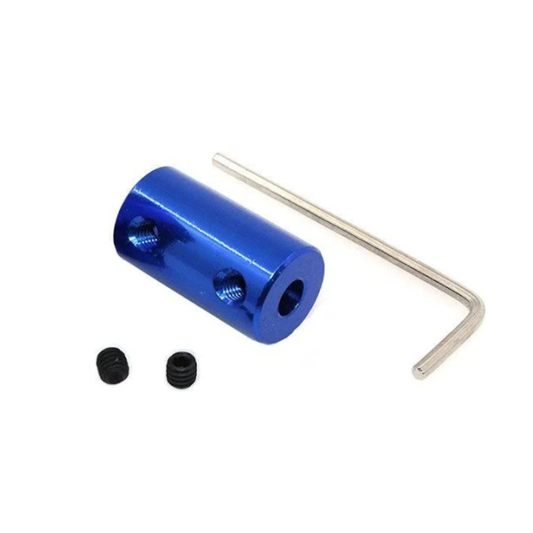 Aluminum Alloy Shaft Coupling 5x5mm for 3D Printers, CNC Machines, Stepper Motor Lead Screw Connector - Blue - RS4101