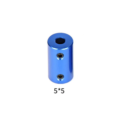 Aluminum Alloy Shaft Coupling 5x5mm for 3D Printers, CNC Machines, Stepper Motor Lead Screw Connector - Blue - RS4101