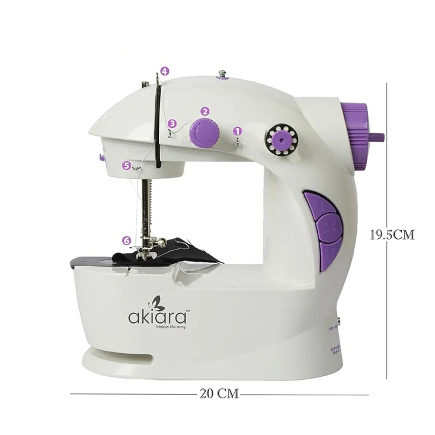 Makes Life Easy Mini Sewing Machine For Home Tailoring Electric Portable Silai Machine Multifunctional Household Sewing Machine For Beginner - RS7726