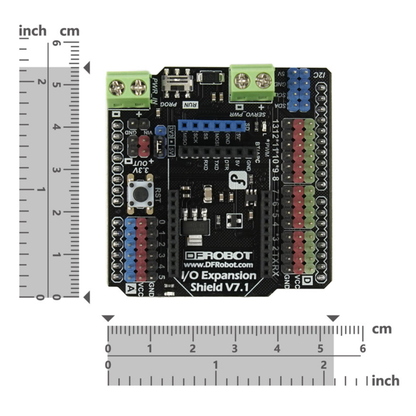 DFRobot Gravity: IO Expansion Shield For Arduino V7.1 With Color-Coded Headers And 3.3V 5V Switch For Arduino Sensor Prototyping