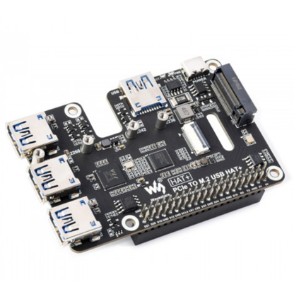 Waveshare PCIe to USB 3.2 Gen1 and M.2 NVMe SSD HAT for Raspberry Pi 5