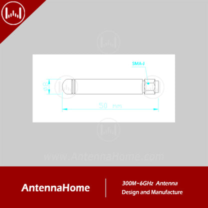 AntennaHome AH1G.102 H50 Rubber SMA-J Antenna High Gain GSM/3G Antenna With H50 Rubber SMA-J Connector For 868/915 MHz, GSM900/1800 MHz Bands - RS7341