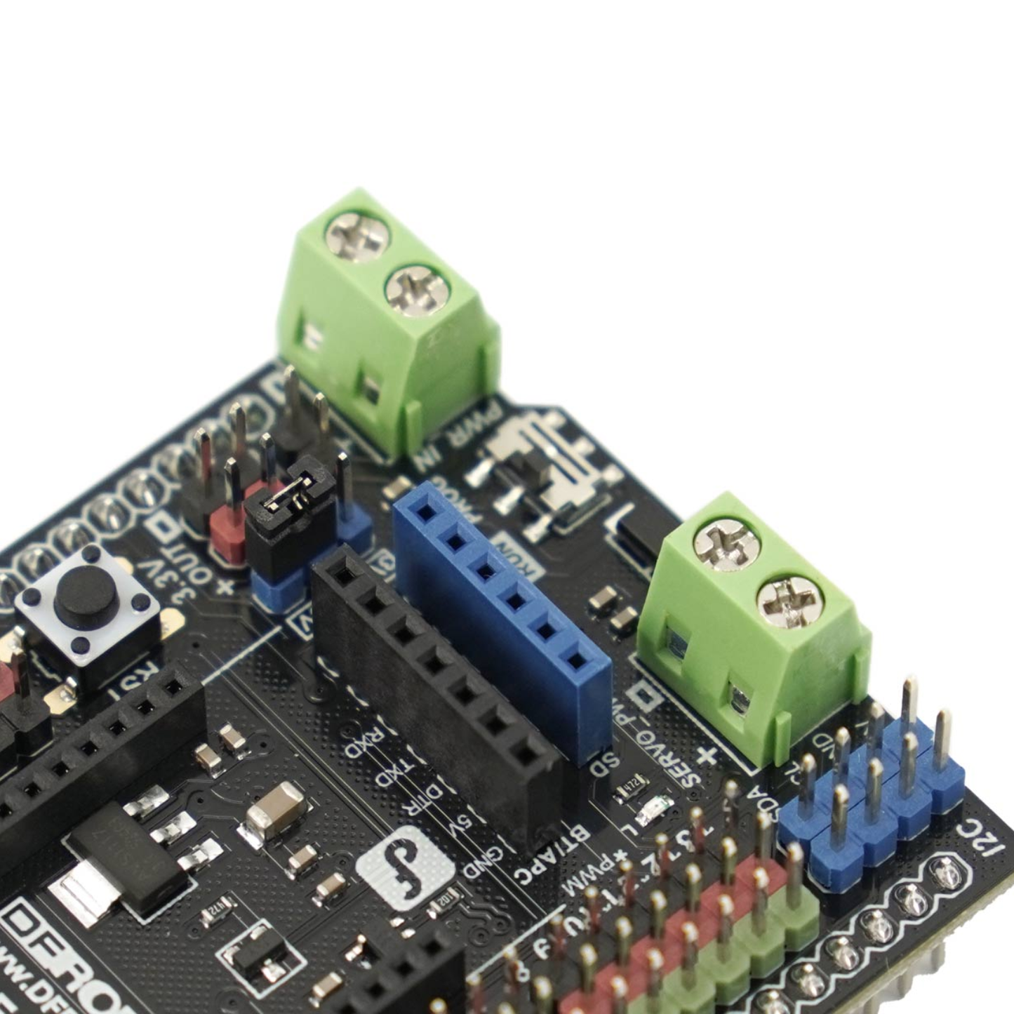 DFRobot Gravity: IO Expansion Shield For Arduino V7.1 With Color-Coded Headers And 3.3V 5V Switch For Arduino Sensor Prototyping