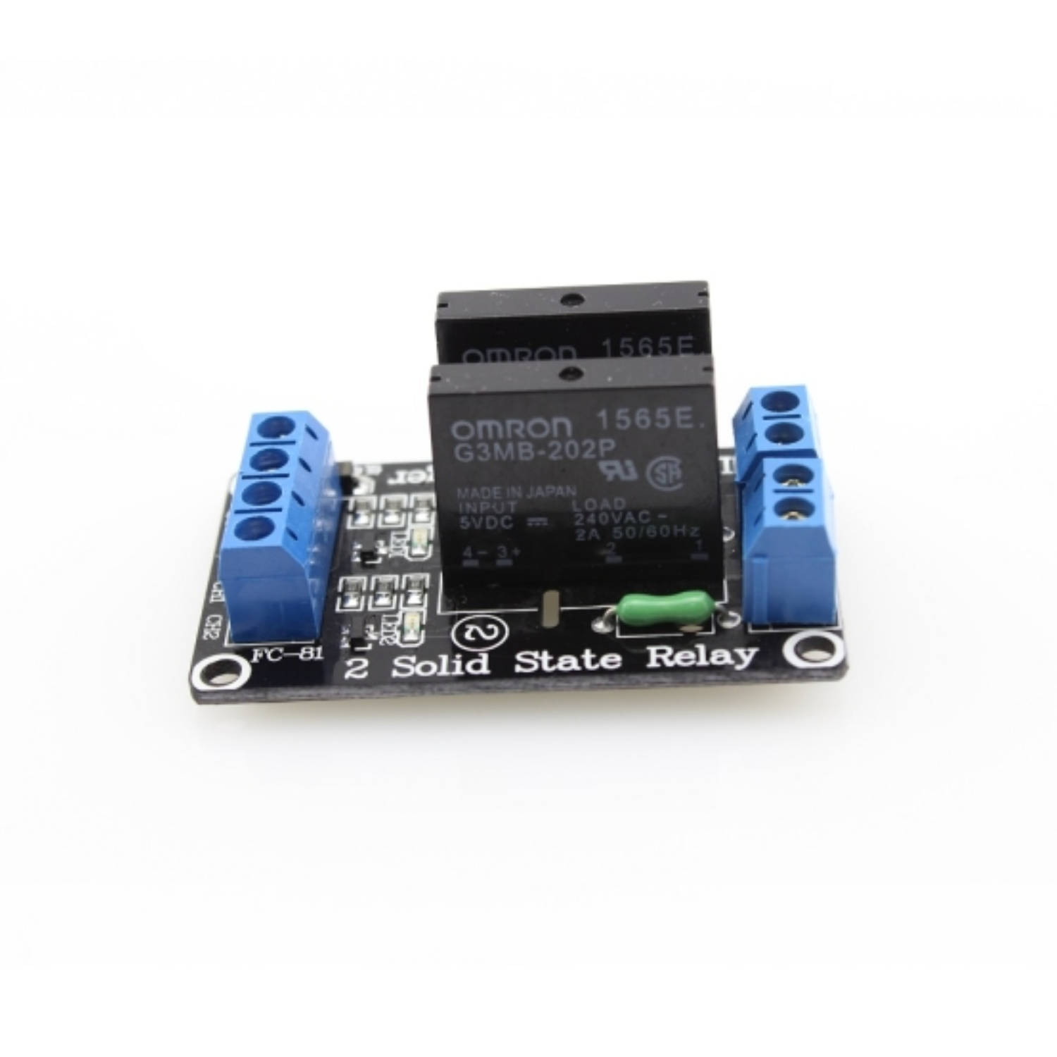 2 Channel 5V Relay Module Solid State 250V 2A High-Level Trigger SSR ...