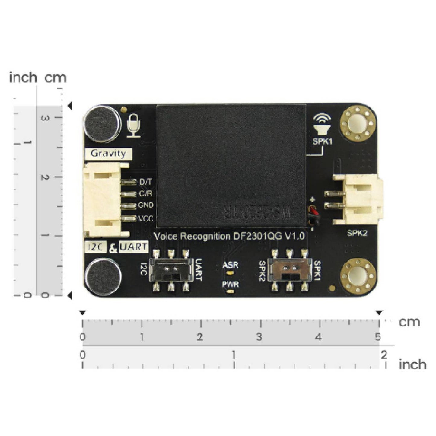 DFRobot Gravity: Voice Recognition Sensor 121 Pre-Programmed Offline Language Learning Sensor For Micro: Bit / Arduino / ESP32 - I2C & UART