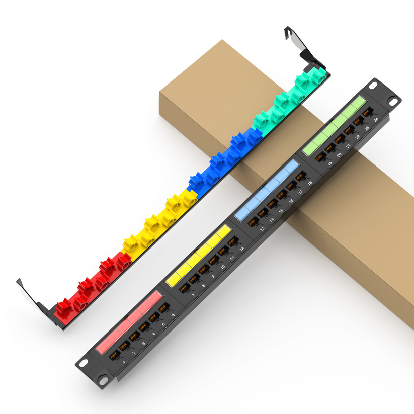 HYCONNECT 24-Port UTP Blank Patch Panel Rackmount Patch Panel With Bac ...