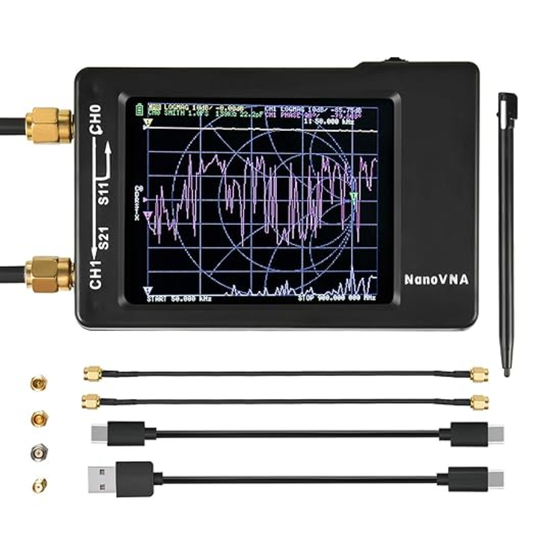 NanoVNA-H4 Vector Network Analyzer 10kHz–1.5GHz 4-Inch LCD Touchscreen Antenna Analyzer Kit - RS5151