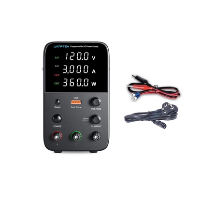 Wanptek WPS1203H Adjustable DC Bench Power Supply 0-120V 0-3A 360W Digital Variable Voltage Current Power Supply For Lab Electronics Testing Repair - RS7643