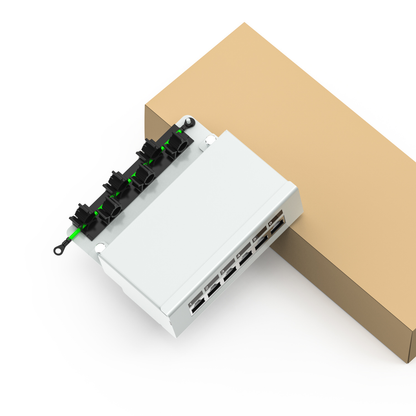 90° 6-Port Shielded Wall Patch Panel 