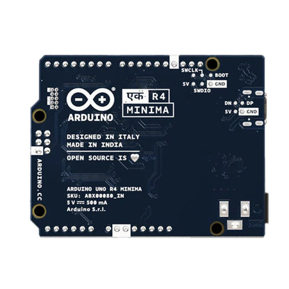 Official Arduino UNO EK (एक) R4 Minima Made in India 32-bit ARM Cortex-M4 Microcontroller Board For STEM & Prototyping