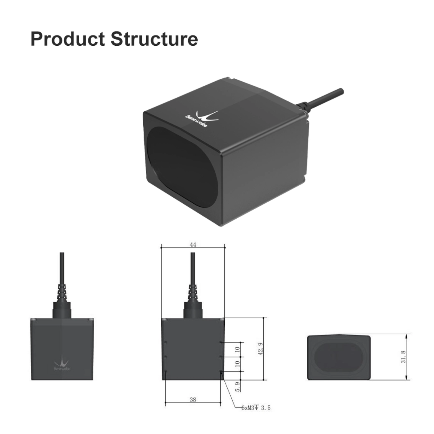 Benewake TF03 RS485 RS232 Lidar Sensor