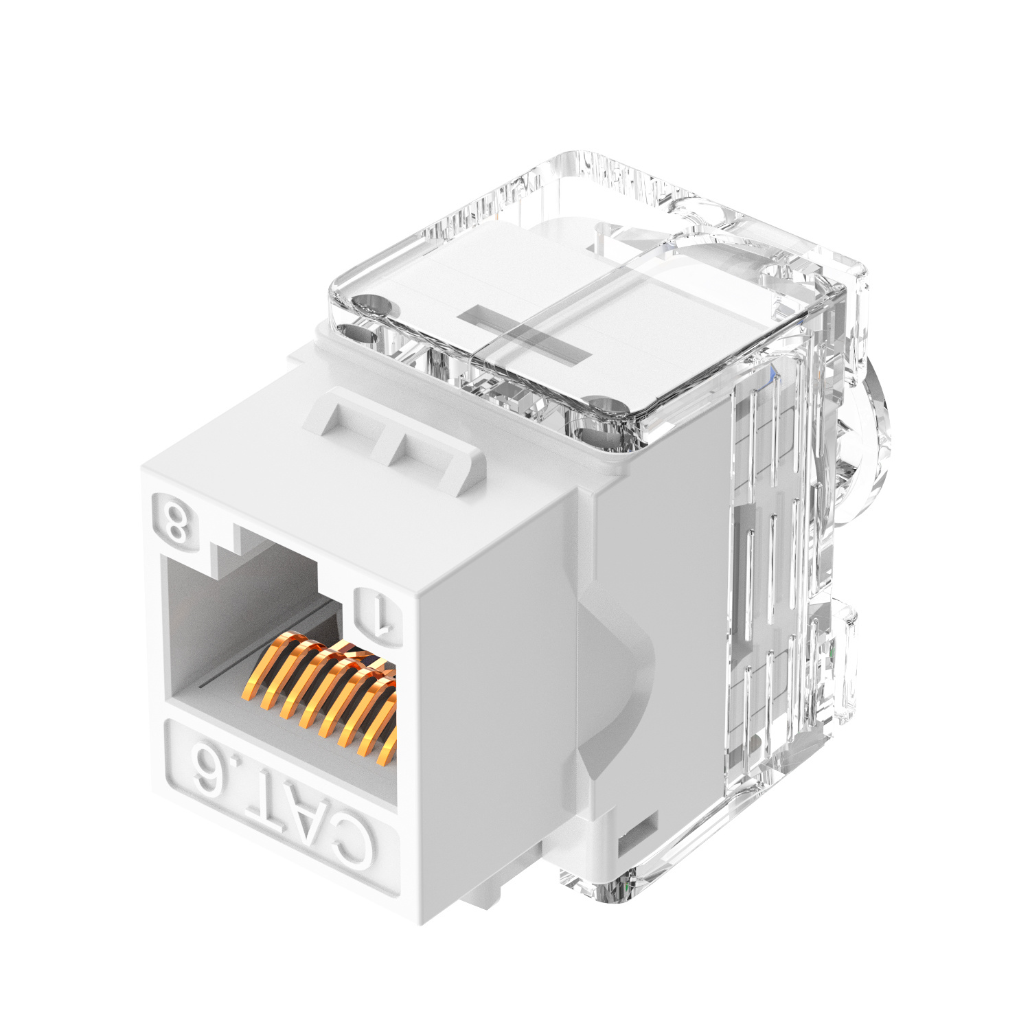 Cat6 180° Mini Toolless Keystone Jack RJ45 Ethernet Connector – REES52