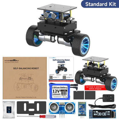 STM32 Self-Balancing Robot Car Kit – AI, LiDAR, Ultrasonic, Infrared & App Control (Pre-Assembled Robotics Kit)