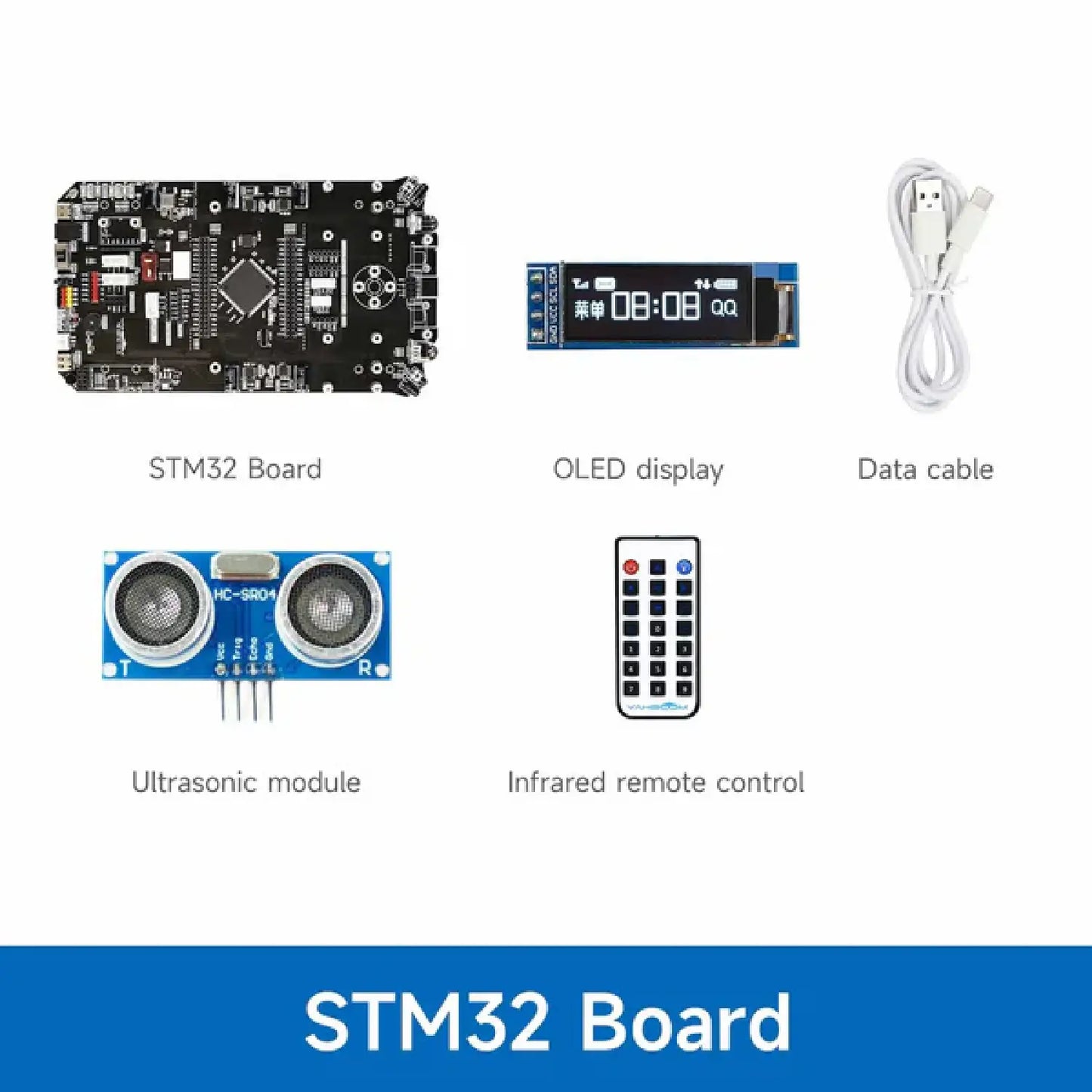 STM32 Smart Car K230 – Multifunctional Robot Kit with OLED & Sensors
