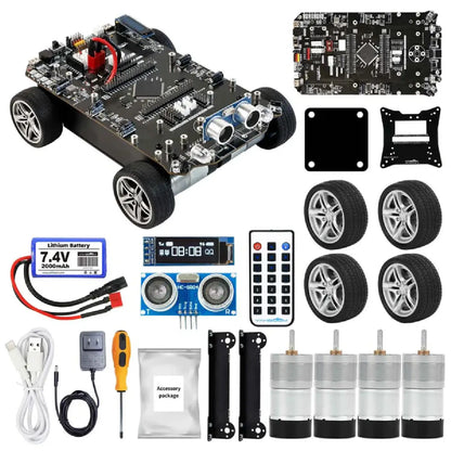 STM32 Smart Car K230 – Multifunctional Robot Kit with OLED & Sensors