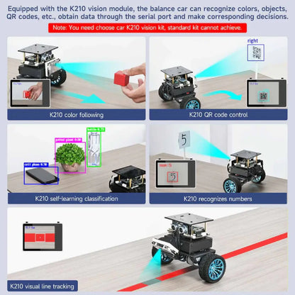 STM32 Self-Balancing Robot Car Kit – AI, LiDAR, Ultrasonic, Infrared & App Control (Pre-Assembled Robotics Kit)