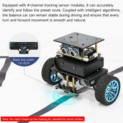 STM32 Self-Balancing Robot Car Kit – AI, LiDAR, Ultrasonic, Infrared & App Control (Pre-Assembled Robotics Kit)