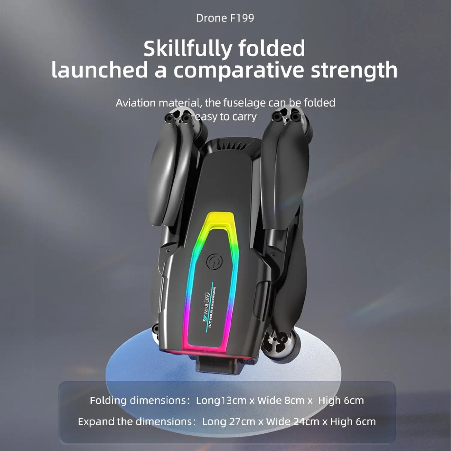 F199 Drone 8K HD – Feature-Packed, Foldable Quadcopter for Stunning Aerial Photography - RS8696